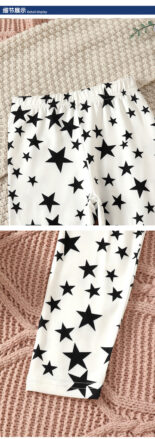 Girls' leggings: spring and autumn thin pants worn outside, small and medium-sized children's pants are versatile, casual and have star prints - Image 5