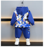 Boys camouflage Ultraman set spring and autumn outfit new children's hooded sports two-piece set for small and medium-sized children - Image 5