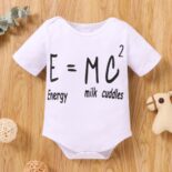 New Baby Boys and Girls Summer Short sleeved T-shirt Letter Cute Triangle jumpsuit