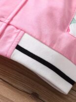 Children and girls spring and autumn floral print long sleeve letter single-breasted long sleeve fashion jacket tide - Image 5