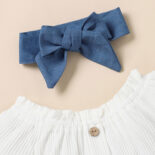 Summer Pit Bar Triangle Bow Shorts Fashion Set+Headscarf - Image 3