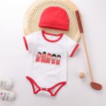 Summer new infant short sleeve slam dunk summer thin casual one-piece bag suit - Image 2