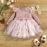 Baby Girl Spring and Autumn Cute Long Sleeve Skirt - Image 2