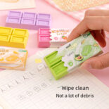 Cute, fun, creative, chocolate simulation eraser, kindergarten students, stationery, less crumbs, large chunks, wipe clean - Image 3