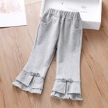Girls' leggings new cotton spring and autumn pants wear autumn clothes children's clothes baby girls style long pants - Image 3
