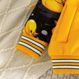 Baby boy spring and autumn cartoon duck print baseball uniform set casual print trouser set - Image 7