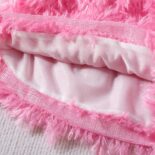 Children and girls autumn and winter solid color pit strip fur wool long-sleeved top short skirt fashion fashion style suit - Image 3