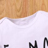 New Baby Boys and Girls Summer Short sleeved T-shirt Letter Cute Triangle jumpsuit - Image 3