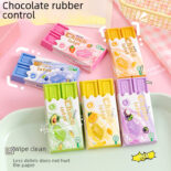 Cute, fun, creative, chocolate simulation eraser, kindergarten students, stationery, less crumbs, large chunks, wipe clean - Image 4