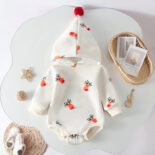 Baby Autumn and Winter Clothes Going Out Clothes Newborn Baby Girls Pile Thick Warm Onesie  Clothes - Image 2