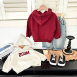 Children's sweatshirt  autumn new products for boys and small children patch embroidery loose baby hooded pullover sweatshirt tide - Image 4