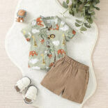 Children's clothing holiday style boy shirt set - Image 9