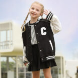 Children's Clothing Boys and Girls Autumn Jacket New Fashionable Style Simple Stitching Baseball Uniform Cropped Jacket Top - Image 5