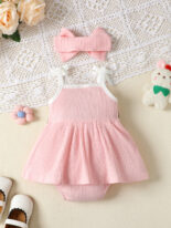 Children's clothing girls  suspenders solid color triangle clothes - Image 5