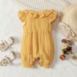 New summer flying sleeve jumpsuit for girls, baby - Image 2