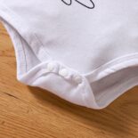 Cewborn baby girl summer style bunny print short sleeve bag skirt headscarf - Image 6