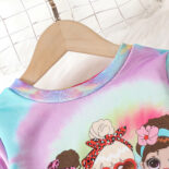 Girls Autumn Personality Three Little Girls Printed Casual Sweatshirt Set of Two Pieces - Image 3