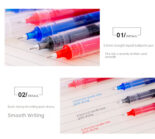 Large capacity straight liquid gel pen rollerball pen black water-based pen 0.5mm student note-taking color quick-drying pen - Image 6
