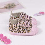 New canvas shoes toddler shoes baby shoes leopard print velcro PU soft sole anti slip baby shoes - Image 6