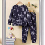 Girls' suits autumn and winter children's sports and leisure cartoon little big children's sweatshirt two-piece set spring children's clothing tide - Image 2