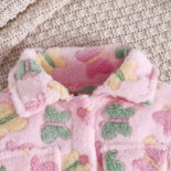 Autumn and winter new version of the lapel print fashion jacket + monogram print dress fur girl suit - Image 3
