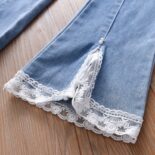 Girls jeans spring and autumn new children's version stretch flared pants little girl casual pants - Image 3