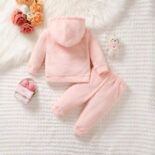 Fall/Winter Kitten Plush Fleece Doll Cute Clothes Long Sleeve Long Pants Hooded Sweatshirt Set - Image 2