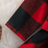 Autumn new woolen black and red checkered children's baby dress - Image 6