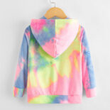 Children's clothing Spring and Autumn new women's treasure tie-dye unicorn casual hooded sweatshirt girls' clothing - Image 4