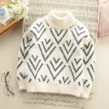 Boys' sweater mink spring and autumn style  new boys thickened baby sweater children's knitwear base