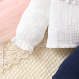 Winter printed white spot pullover cotton suit without hooded autumn children's clothing - Image 5