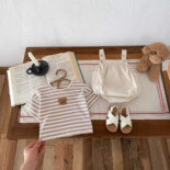 Baby summer bag denim pants for boys and girls summer clothes one-piece casual style the clothes crawling clothes - Image 4