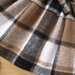 Children's Clothing New Girls Autumn and Winter Checked Plush Dress with Hat - Image 4