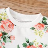 New baby girl and children's color hoodie and jeans set - Image 5