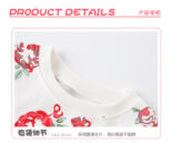 Children's set autumn new small and medium-sized children   round neck print elastic waist pants - Image 7