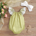 Summer new minimalist   baby girls and newborns, three family climbing clothes and jumpsuits - Image 2