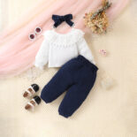 Winter printed white spot pullover cotton suit without hooded autumn children's clothing - Image 2