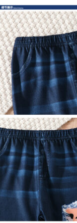 Baby girl leggings spring and summer new wear stretch imitation denim print pants for small children - Image 5