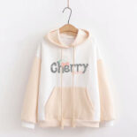 Sweatshirt girl small man spring and autumn outfit new sweet loose long sleeve hooded top