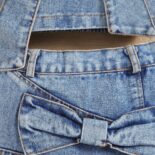 Children's clothing girls denim suits, summer new ins, fashion children's suspender skirts, 2-piece set - Image 6