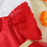 Summer New Girl Baby Red Princess Mesh Dress - Image 3