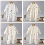 Baby autumn clothes long sleeve spring and autumn baby onesies, cotton baby climbing clothes - Image 3