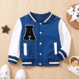 New autumn jacket baseball uniforms for infants and toddlers - Image 2
