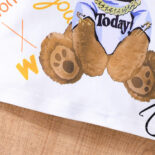 The baby boy round neck is printed with handsome sunglasses, bear + pants, fashionable, versatile, casual - Image 8