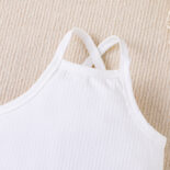 Fashion baby striped triangle summer new fashion casual suspender solid color - Image 12