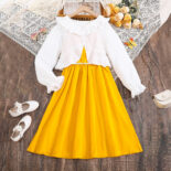 Girls' suits style short irregular tops Slip dress sets spring children's clothing - Image 2