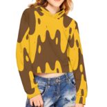 Girls' Autumn Sweatshirt New Style Short Hooded Top Fashion Shirt One piece - Image 3