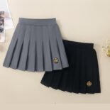 Skirt girl's autumn style college style parent-child dress pleated high-waisted short skirt