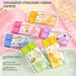 Cute, fun, creative, chocolate simulation eraser, kindergarten students, stationery, less crumbs, large chunks, wipe clean - Image 5