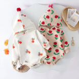 Baby Autumn and Winter Clothes Going Out Clothes Newborn Baby Girls Pile Thick Warm Onesie  Clothes